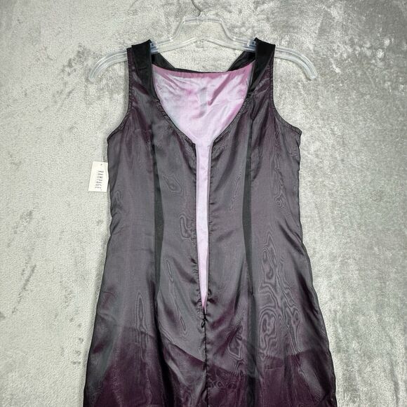 Rampage Dress Women 6 Purple  Embroidered Mesh Satin Mini 90s Y2K Vintage Witchy - Picture 6 of 9